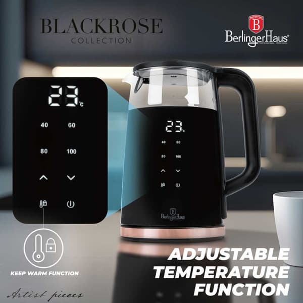 ELKEDEL 1,7L BERLINGER HAUS BH-9477 BLACK ROSE