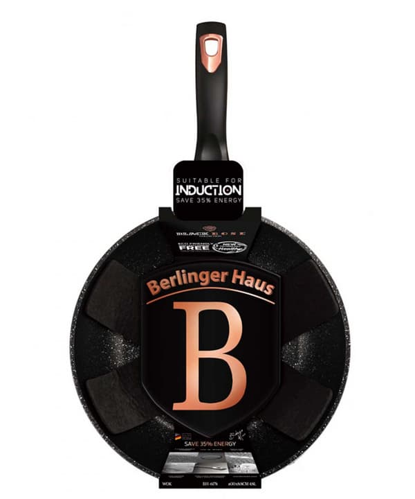 GRANIT WOK 30cm BERLINGER HAUS BLACK ROSE BH-6178