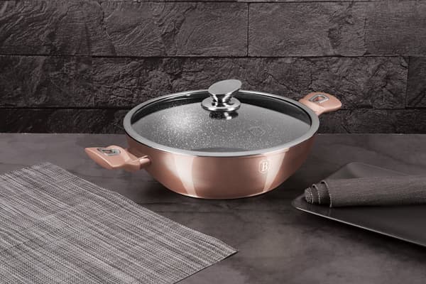 GRANIT WOK 30cm BERLINGER HAUS BH-7100 ROSE GULD