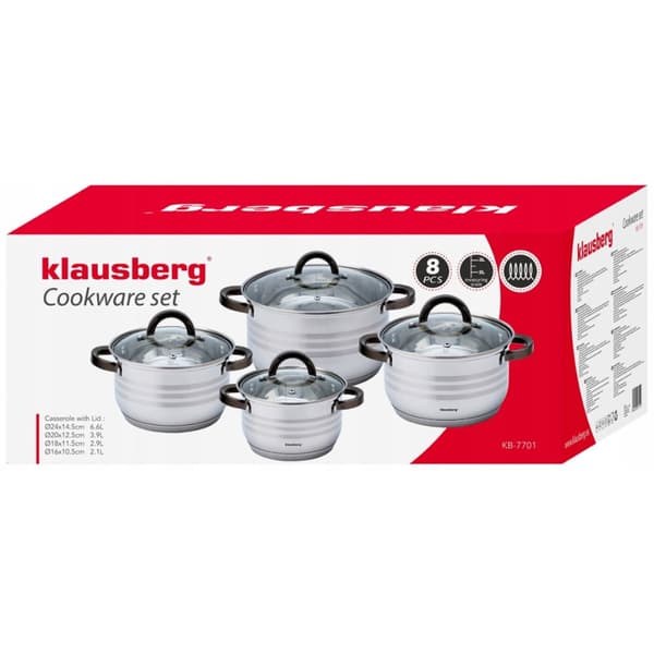 KLAUSBERG KB-7701 8-DELS KAGEGRÆNSSÆT