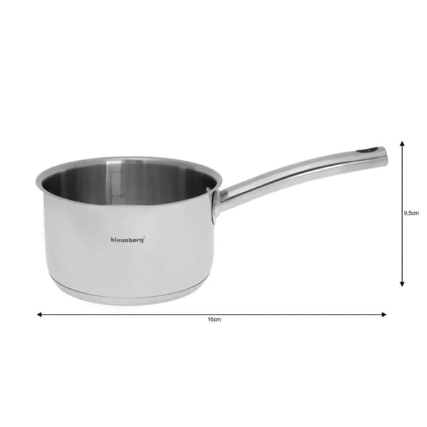 KLAUSBERG KB-7215 9-DELS LERMAKSÆT 18/10 STÅL