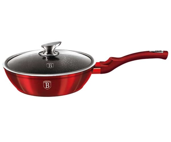GRANIT STEEKPANA 24cm BERLINGER HAUS RED METALLIC LINE BH-1259
