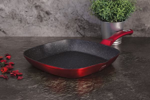 GRANIT GRILLPANDE 28cm BERLINGER HAUS RED METALLIC LINE BH-1271