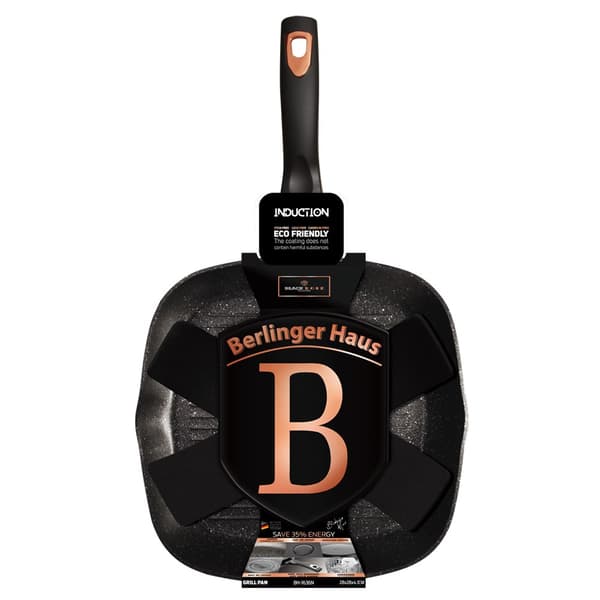 GRANIT GRILLPANA 28cm BERLINGER HAUS BLACK ROSE BH-1636