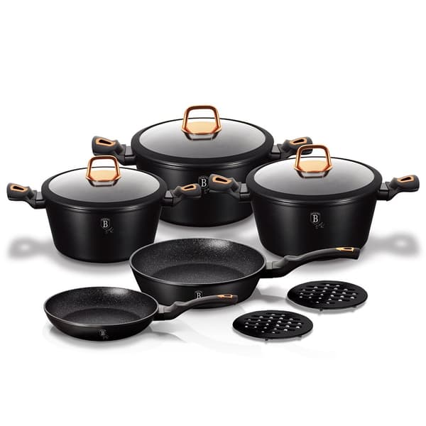 GRANITKRYTA SET 10 st. BERLINGER HAUS BLACK ROSE BH-1645