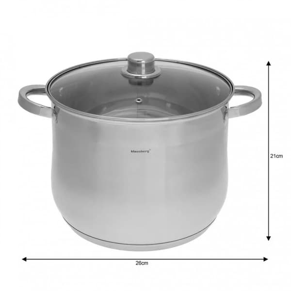 KLAUSBERG GASTRO GRYDE MED LÅG 10,7L KB-7164