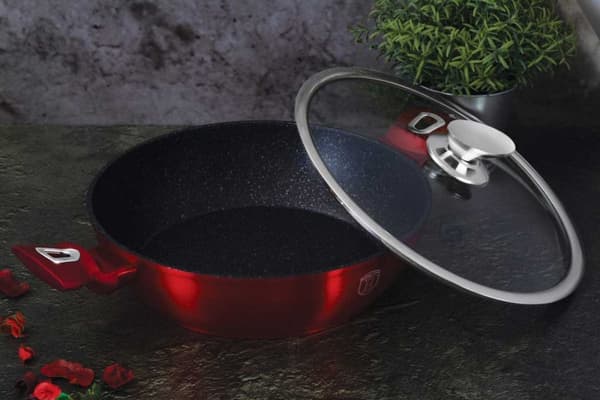 GRANITKRUTA 28cm BERLINGER HAUS RED METALLIC LINE BH-1263
