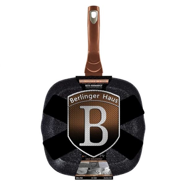 GRANIT GRILLPANA 28 cm BERLINGER HAUS BH-1889 ROSE GOLD NOIR