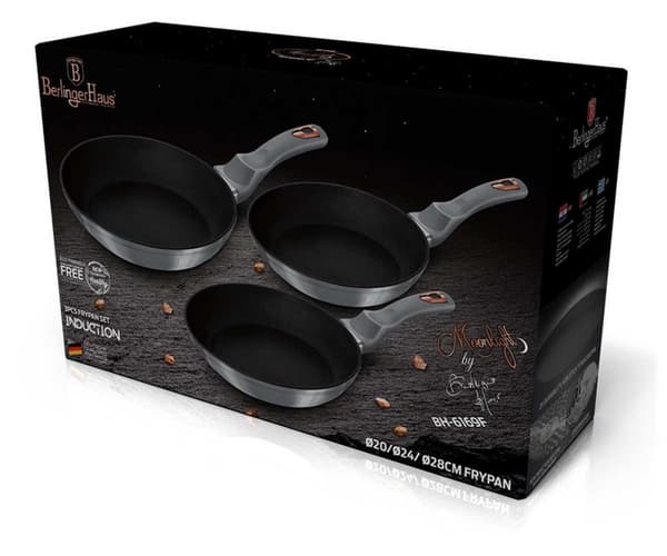 SARJA 3 PAISTINTA 20/24/28CM BERLINGER HAUS BH-6169 MOONLIGHT