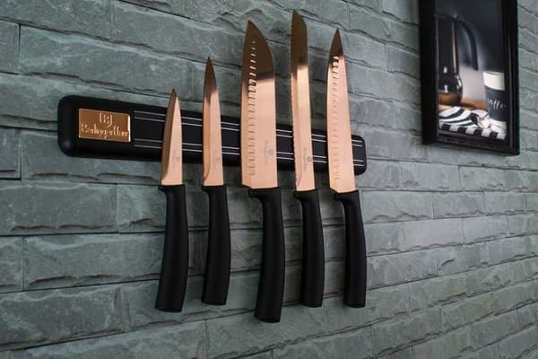 SÆT MED 5 KØKKENKNIVE MED BLADE BERLINGER HAUS BH-2614 ROSE GULD