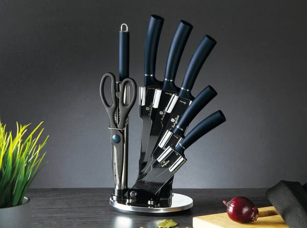 BERLINGER HAUS BH-2564 AQUAMARINE KNIV SÆT I STAND