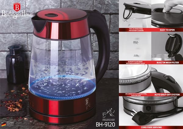 Elkedel 1,7l BERLINGER HAUS BH-9120 BURGUNDY