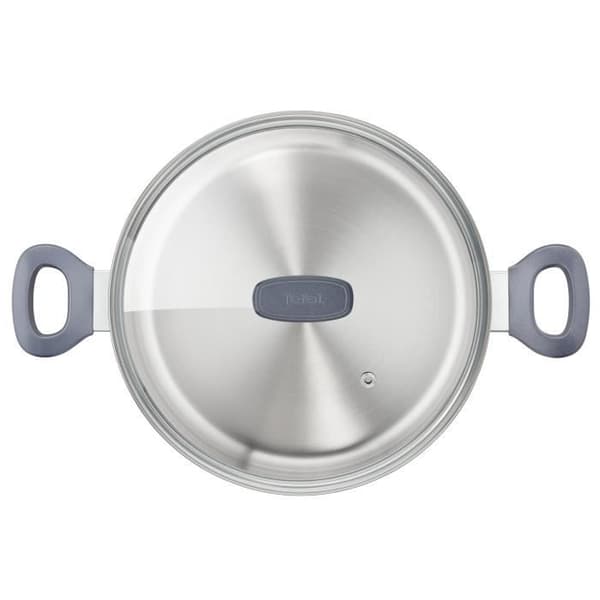 TEFAL Dailycook rostfritt stål nederländsk ugn - Ø 24 cm - 5 l - Med glasskydd - Alla spisar inklusive induktion