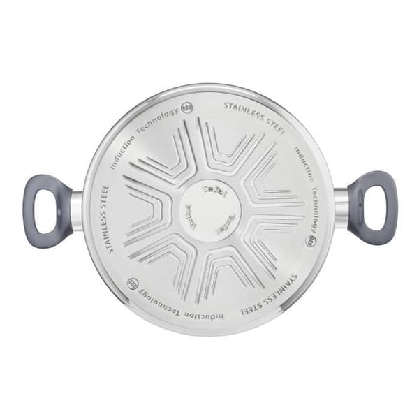 TEFAL Dailycook rostfritt stål nederländsk ugn - Ø 24 cm - 5 l - Med glasskydd - Alla spisar inklusive induktion