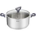 Miniatyrbild 1 av 6: TEFAL Dailycook rostfritt stål nederländsk ugn - Ø 24 cm - 5 l - Med glasskydd - Alla spisar inklusive induktion