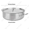 Miniatyrbild 4 av 4: TD® dubbla handtag rostfritt stål Stockpot med lock och kokkärl -TUN
