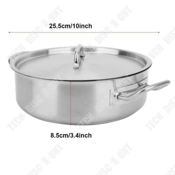 TD® dubbla handtag rostfritt stål Stockpot med lock och kokkärl -TUN