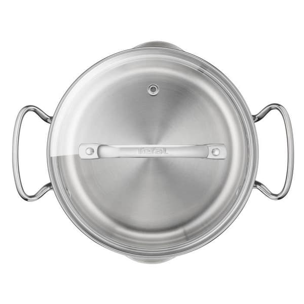 TEFAL Duetto+ holländsk ugn 18 cm, Induktion, Rostfritt stål av hög kvalitet, 10 års garanti, Nitade handtag, Glaslock