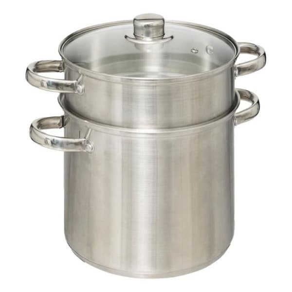 Couscoussier i högkvalitativt rostfritt stål kapacitet 8 liter D 22 cm