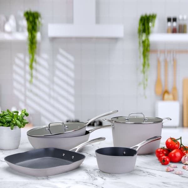Anti-klibbande gryta 28 cm med glaslock Laura Ashley - Mörk turturduva av Pendeford