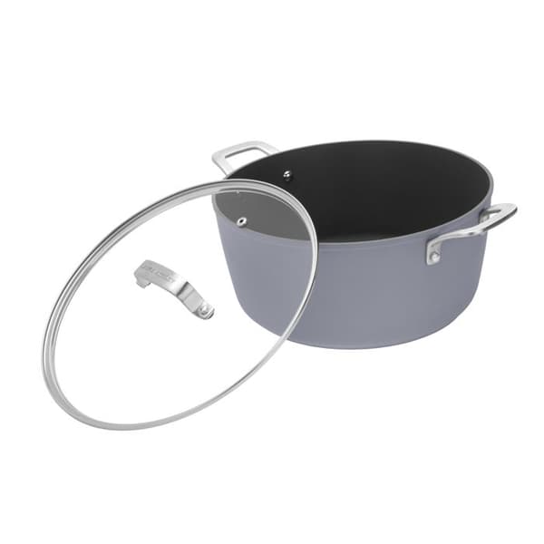 Non-stick grytan 28 cm med glaslock Laura Ashley - Mörk skiffer av Pendeford