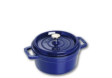 Staub Cocotte, En stekpanna, Blå, Gjutjärn, 2,2 l, 1 styck, 20 cm