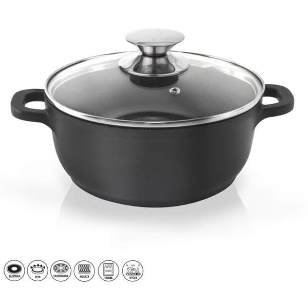 ORION GRANDE Gryta diameter 24 cm med glaslock
