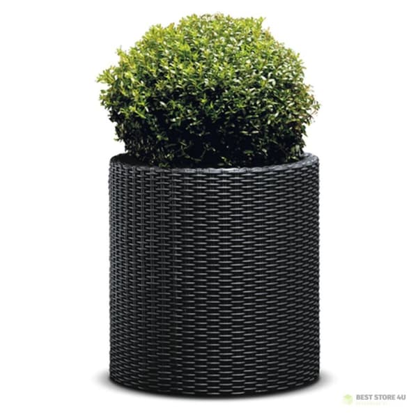 Rund potte CYLINDER PLANTEKASSE M antracit