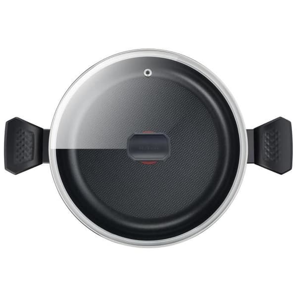 TEFAL Easy Cook & Clean holländsk ugn 24 cm + glaslock, icke-induktion, non-stick beläggning, tillverkad i Frankrike B5544602