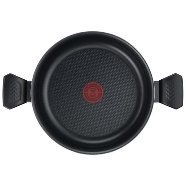 TEFAL Easy Cook & Clean holländsk ugn 24 cm + glaslock, icke-induktion, non-stick beläggning, tillverkad i Frankrike B5544602