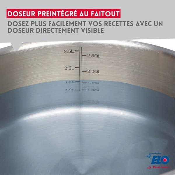 Faitout i rostfritt stål 20 cm 3,4 liter Elo Citrin