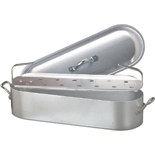 Agnelli fiskskål i aluminium - Längd 50 cm - Grå - Alla värmekällor utom induktion