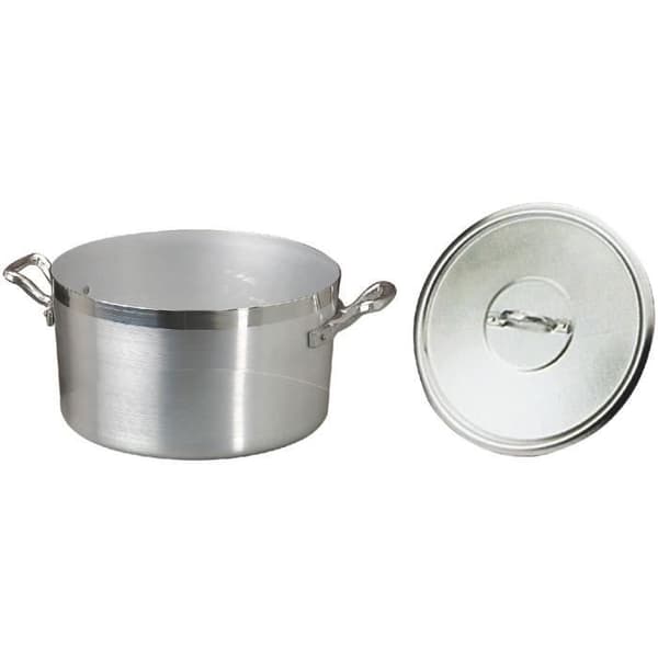 Agnelli hushållsgryta i aluminium - Diameter 38 cm - Grå - Tjocklek 14/10 - Alla värmekällor utom induktion