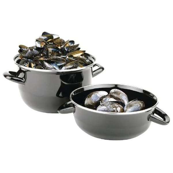 Emaljerade musselgrytor 1 kg - Olympia