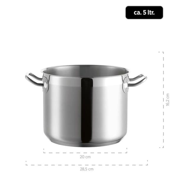 Holländsk ugn - professional i pot - 926098 - Grönsaksgryta med lock 18/10 rostfritt stål 20 cm