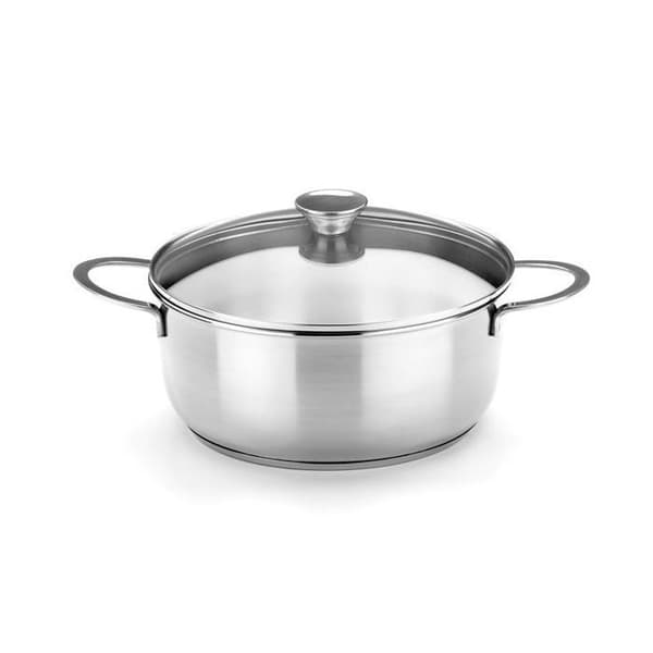 BRA Ancora Gryta i rostfritt stål 18/10 med glaslock 26 cm - A390356