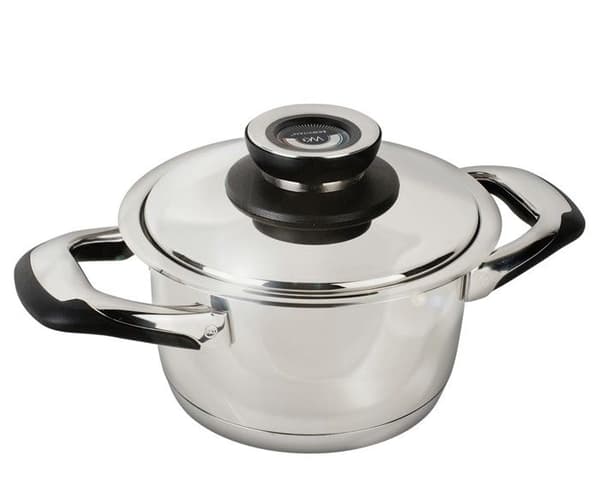 ECOVITAM | 1,8L holländsk ugn 18/10 rostfritt stål | Diameter 16 cm | Alla värmekällor inklusive induktion | Integrerad termometer | PFA fri