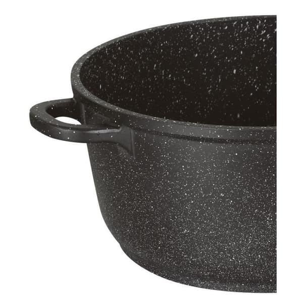 Gryta Ø 36 cm "Stone style" + glaslock + 2 grytlappar i silikon - PRADEL EXCELLENCE - PREMIUM - Kompatibel med alla värmekällor.