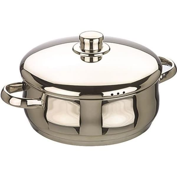 Ibili 662024 Oslo kupolformad gryta med lock i rostfritt stål 24 cm