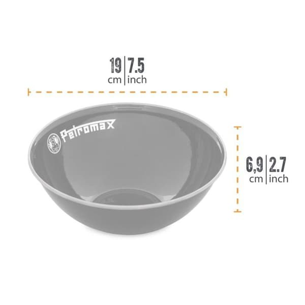 Faitout - Petromax-gryta - PX-BOWL-1-S - Emaljerade skålar 10 L 2 st NOIR