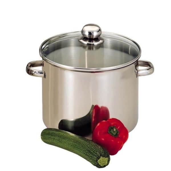 BAUMALU Catering i rostfritt stål + glaslock - 26 cm