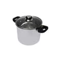 Miniatyrbillede 3 af 3: BAUMALU Cateringskab i rustfrit stål + glaslåg Safir bakelit - 24 cm