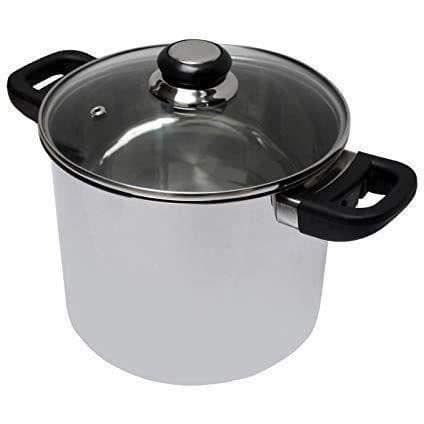 BAUMALU Cateringskab i rustfrit stål + glaslåg Safir bakelit - 24 cm