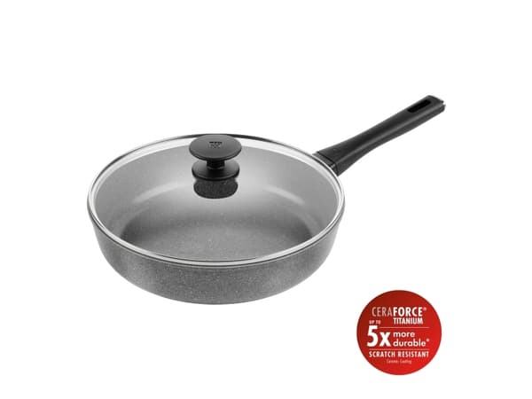 ZWILLING Terreno Plus Ceramic Sautepande, 28 cm, Aluminium, Titanium forstærket keramisk non-stick-belægning