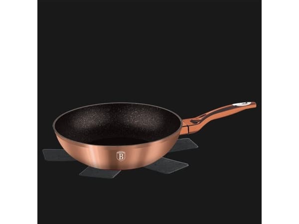 WOK KEPTUVĖ GRANITINĖ 28cm BERLINGER HAUS ROSE GOLD BH-1512