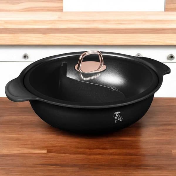 GARNEK TYTANOWY HOT POT MED LOCK 30cm BERLINGER HAUS BH-8627 BLACK ROSE