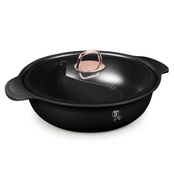 GARNEK TYTANOWY HOT POT MED LOCK 30cm BERLINGER HAUS BH-8627 BLACK ROSE