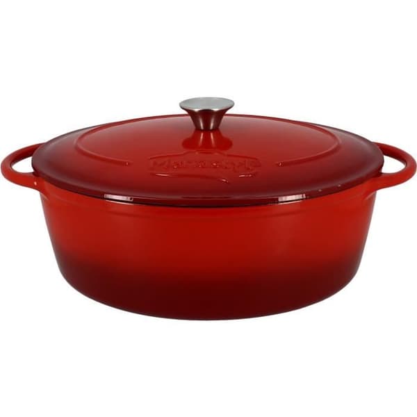 Pata - MENASTYL - 6020103 - Soikea - Emaloitu valurauta - Punainen - 9 litraa