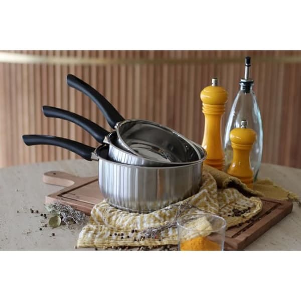 Gryta - MENASTYL - 6020241 - Rostfritt stål - 16 cm - Lämplig för alla värmekällor inklusive induktion