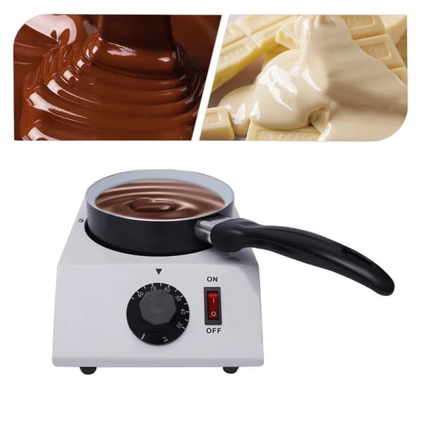 Chokladsmältare, Justerbar Temperatur, Non-Stick Kastrull,VIT